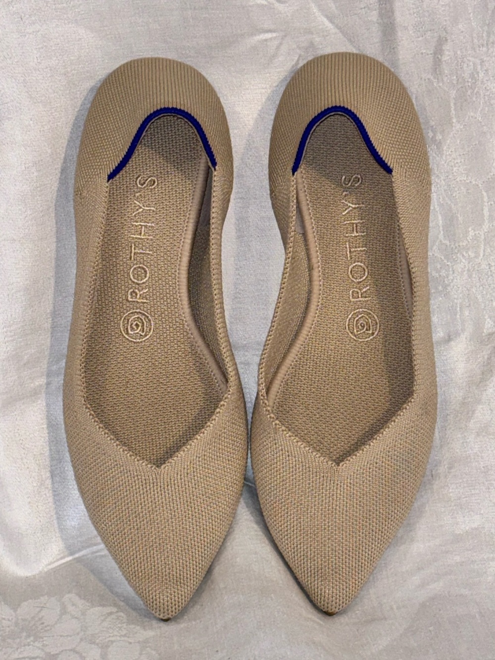 Rothy’s Classic Flat in Beige Tan Ecru size 8